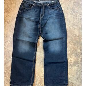 ReClaim Loose Straight Cotton Denim Jeans, Men's size 40R